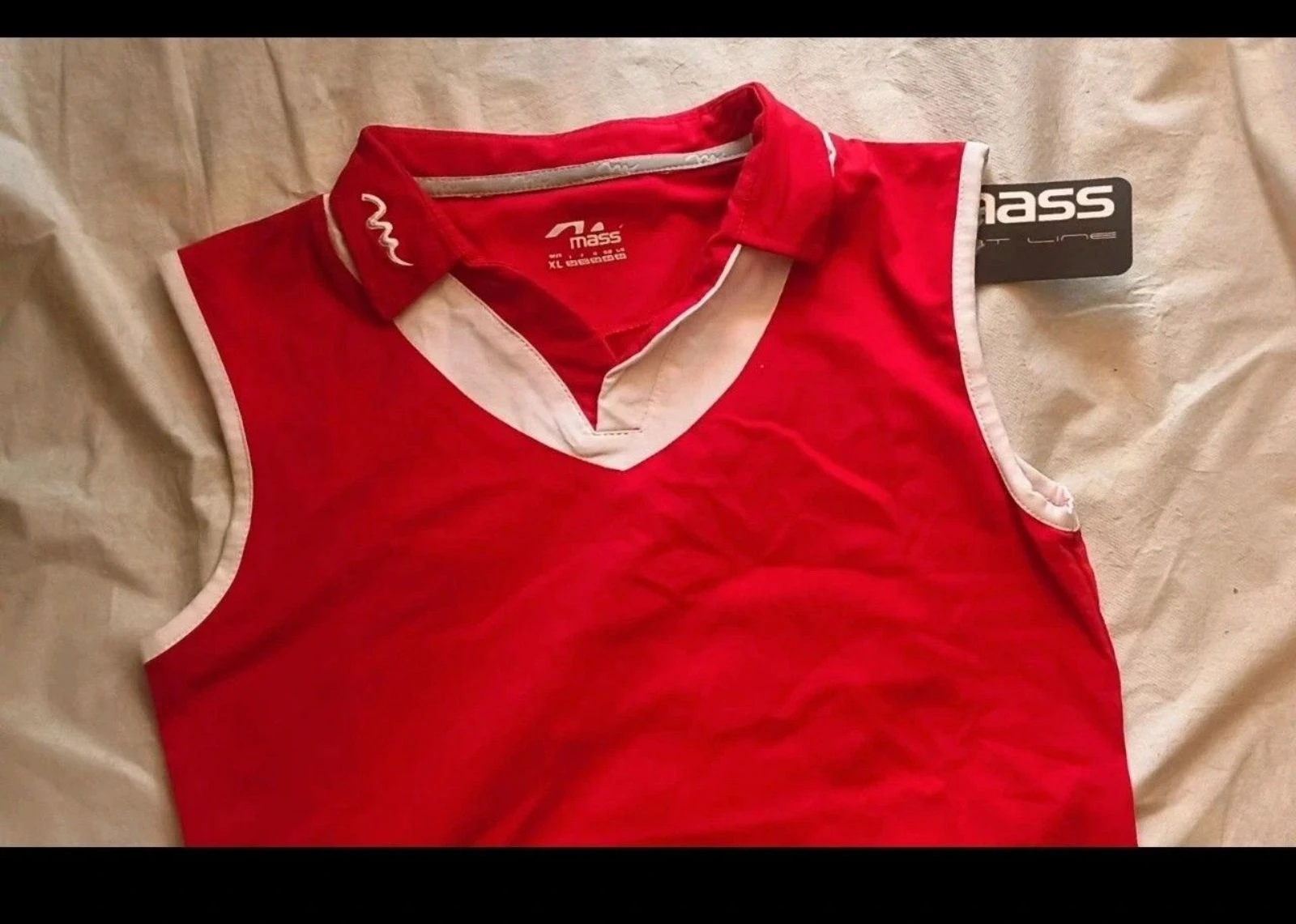 Sleeveless Sports Polo MASS Sport Line (Red/White) | New with Tags – photo 4